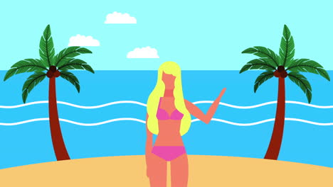 escena del mar en verano