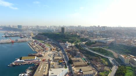 oran seen from the sky - algeria