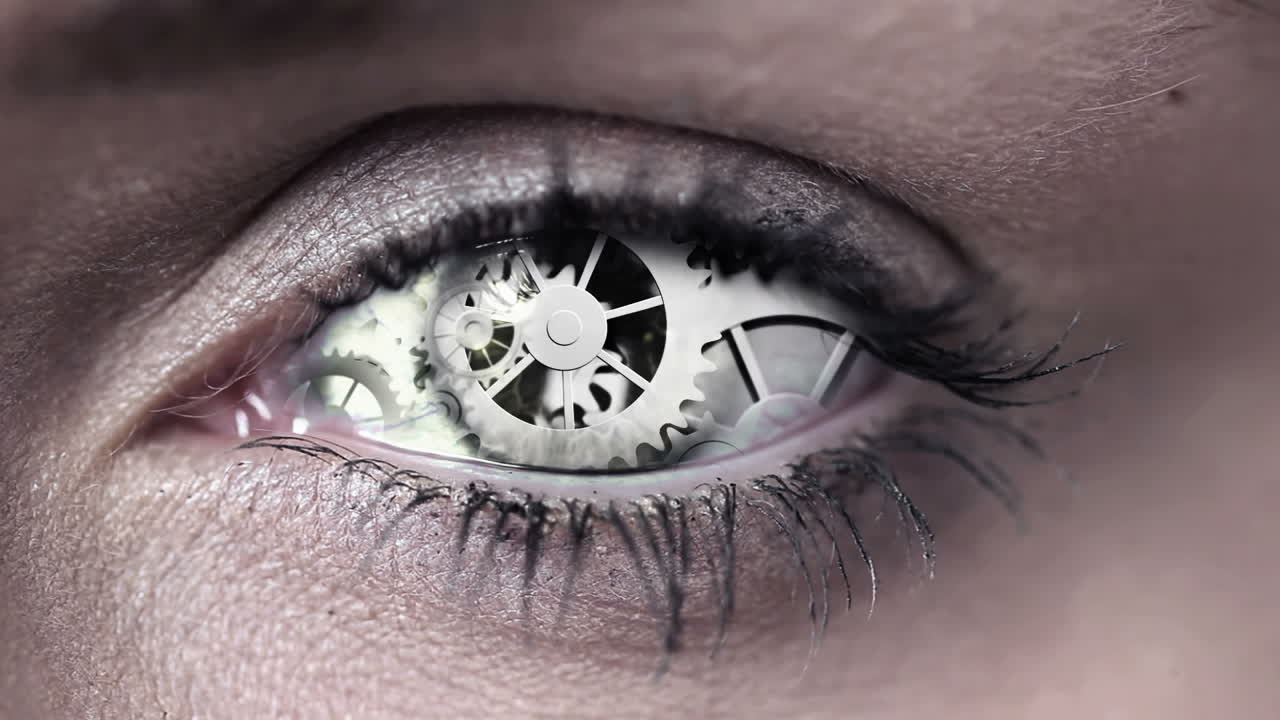 diseño de código tecnológico en el ojo humano