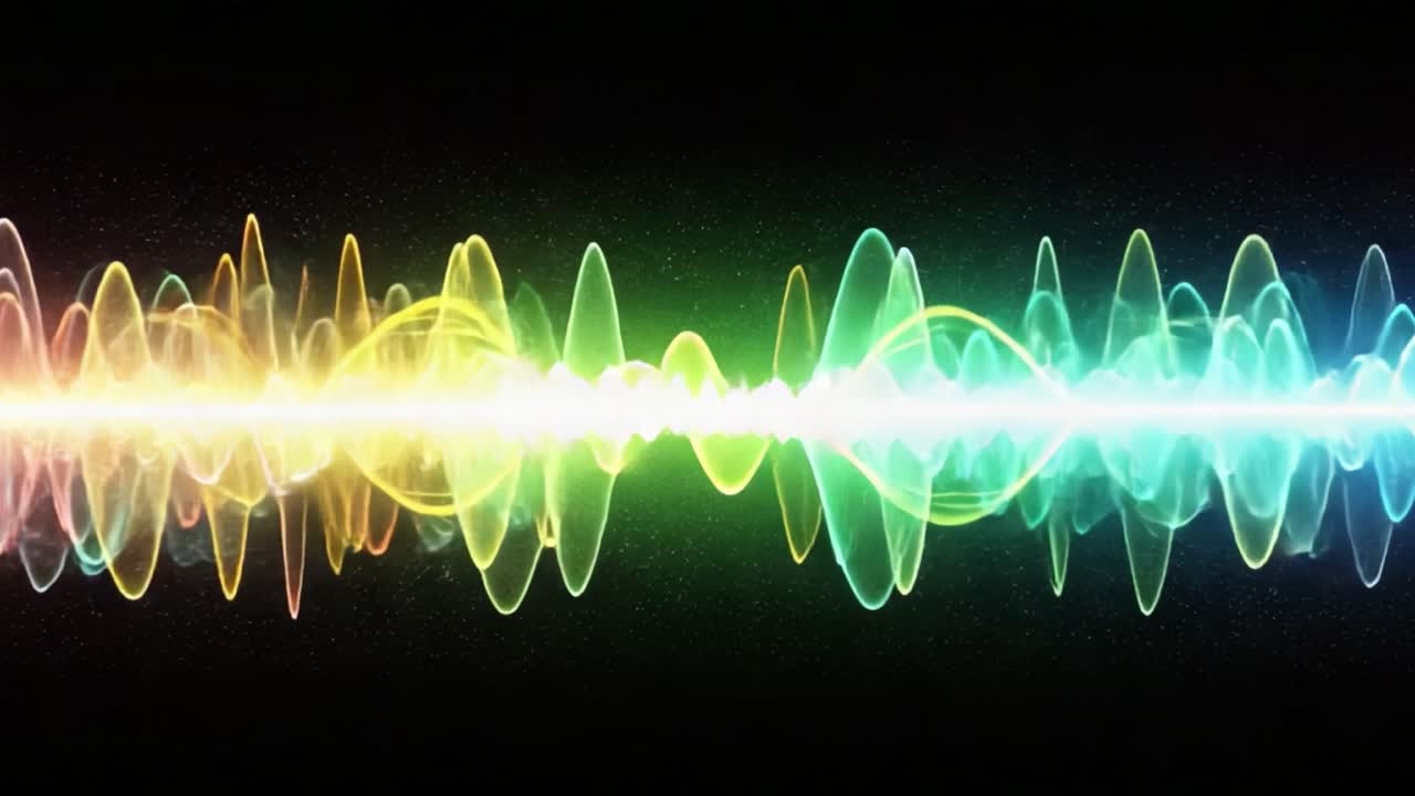 Visualizing Sound Waves: A Stunning Transition from Colorful Patterns to Vibrant Hues in a Symphonic Display of Frequency and Amplitude Dynamics