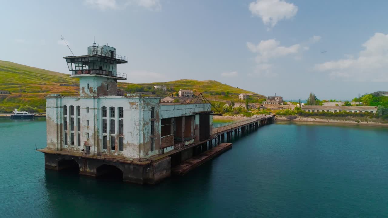 Abandoned Military Facility on a Coastal Pier