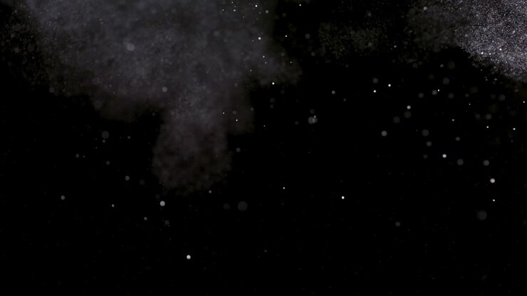 pulver isoliert auf schwarzem hintergrund