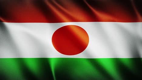 bandera de níger ondeando fondo