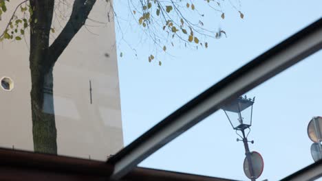 looking out amsterdam river boat cruise glass roof