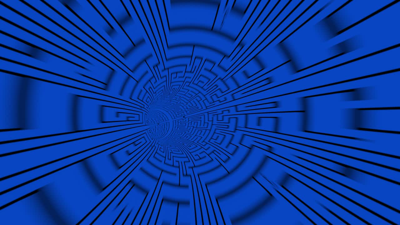 Abstract flying in futuristic blue tunnel background. Grid Wireframe ...