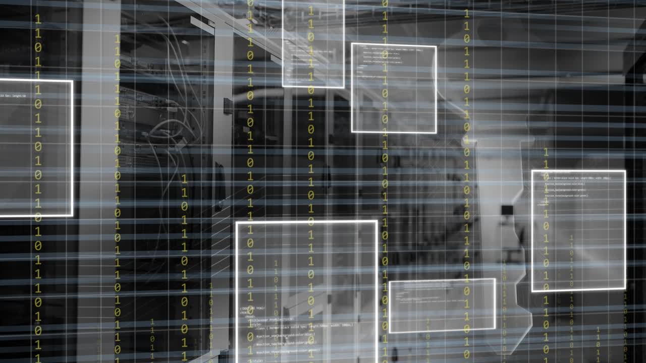 Animation of data processing over computer servers