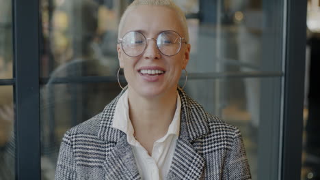 confident woman in business attire