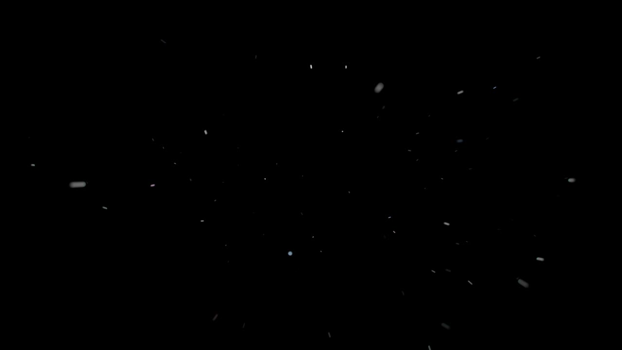 Snow flies into face 3D render seamless loop animation