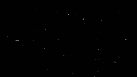Snow flies into face 3D render seamless loop animation