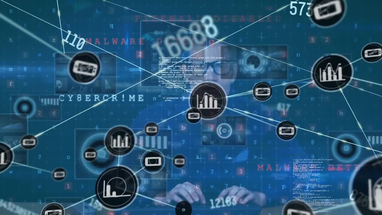 la tecnología de interfaz digital de los medios sociales y el concepto de conexiones es un video generado digitalmente