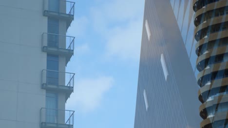 modern buildings and blue sky 4k