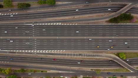 Drone-aerial-video-in-4K-of-the-huge-Panamericana-highway-in-the-city-of-Buenos-Aires
