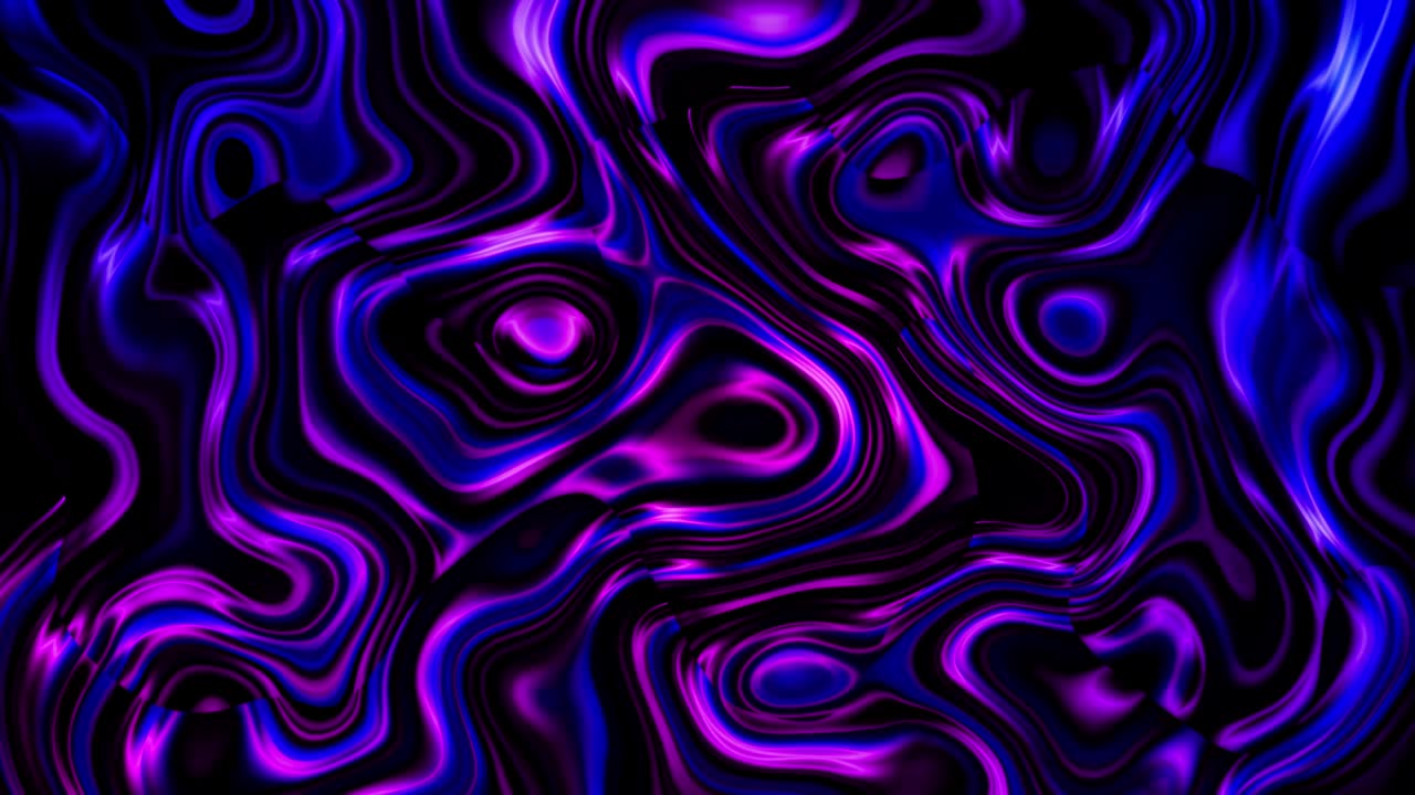 Sfondo ondulato liscio con liquido astratto colorato blu e viola.