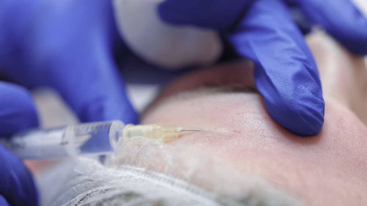 얼굴 주사 절차