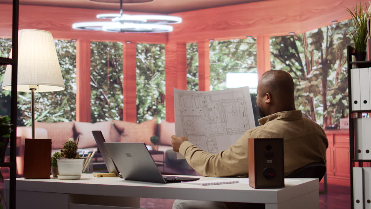 Business owner using digital tools to review and evaluate office spaces