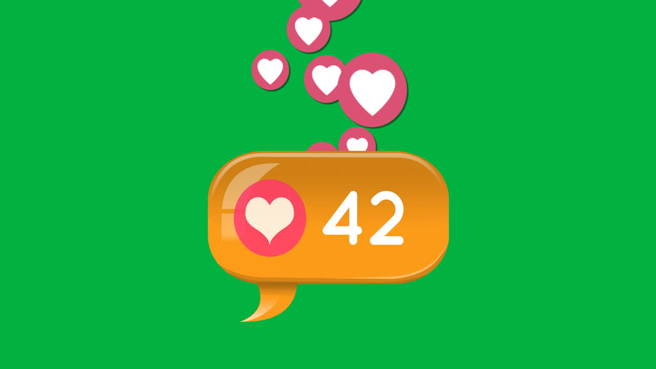 Heart icon and numbers 4k