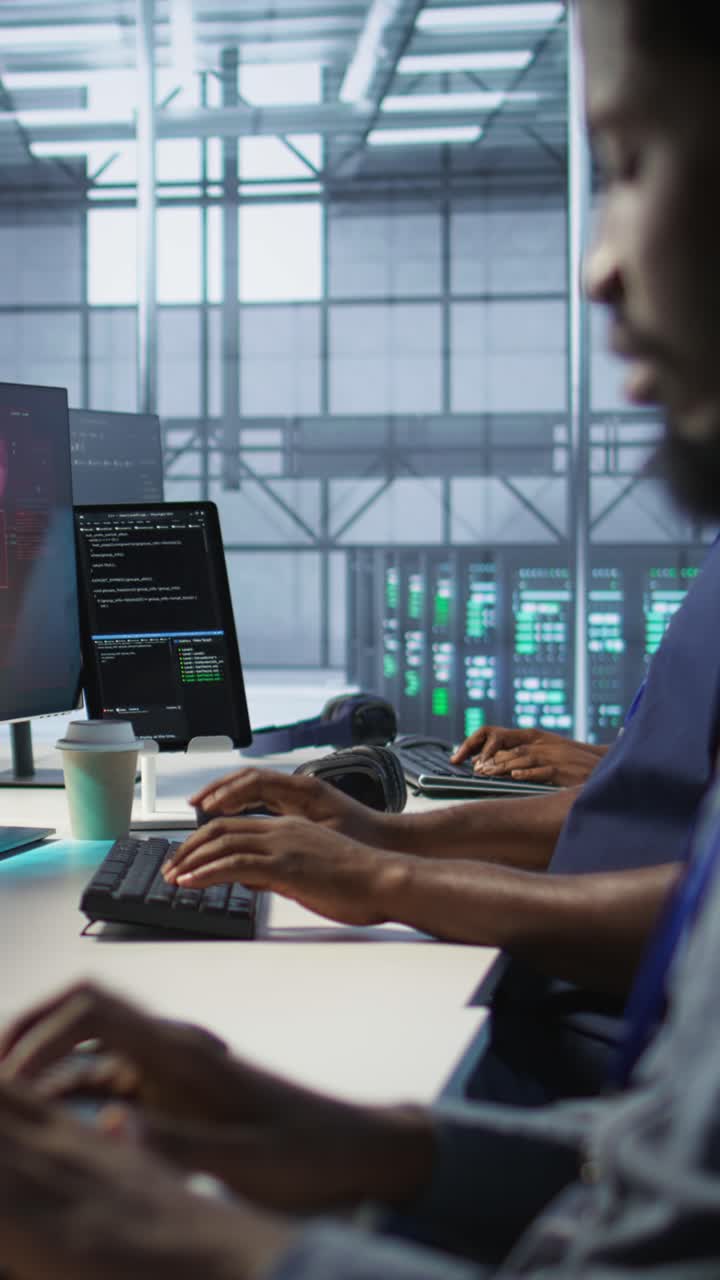 Vertical video Programmer seeing error popup on computer display in data center