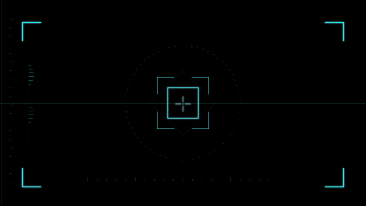 Digital Camera Viewfinder Overlay with Rotating Focus Reticle