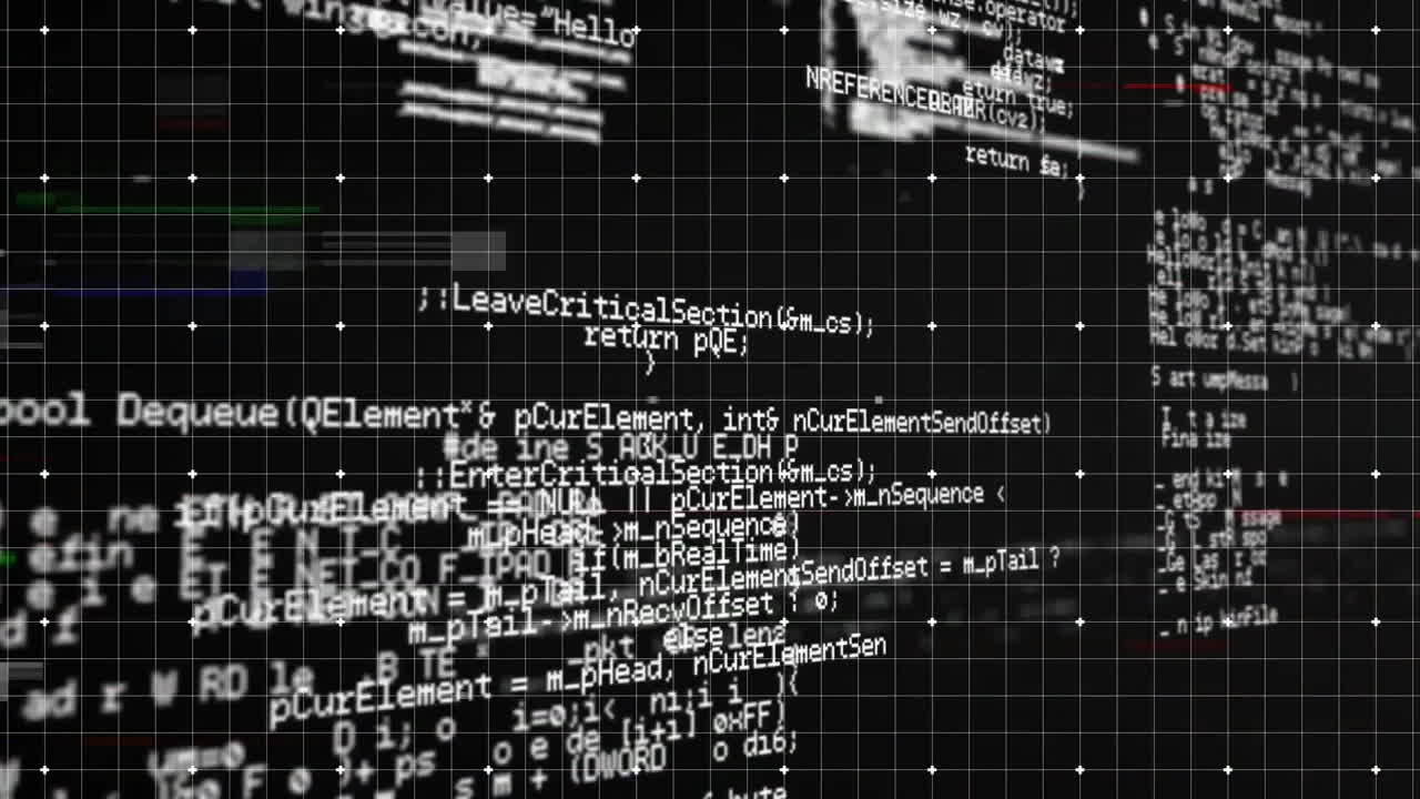 procesamiento de datos en fondo negro