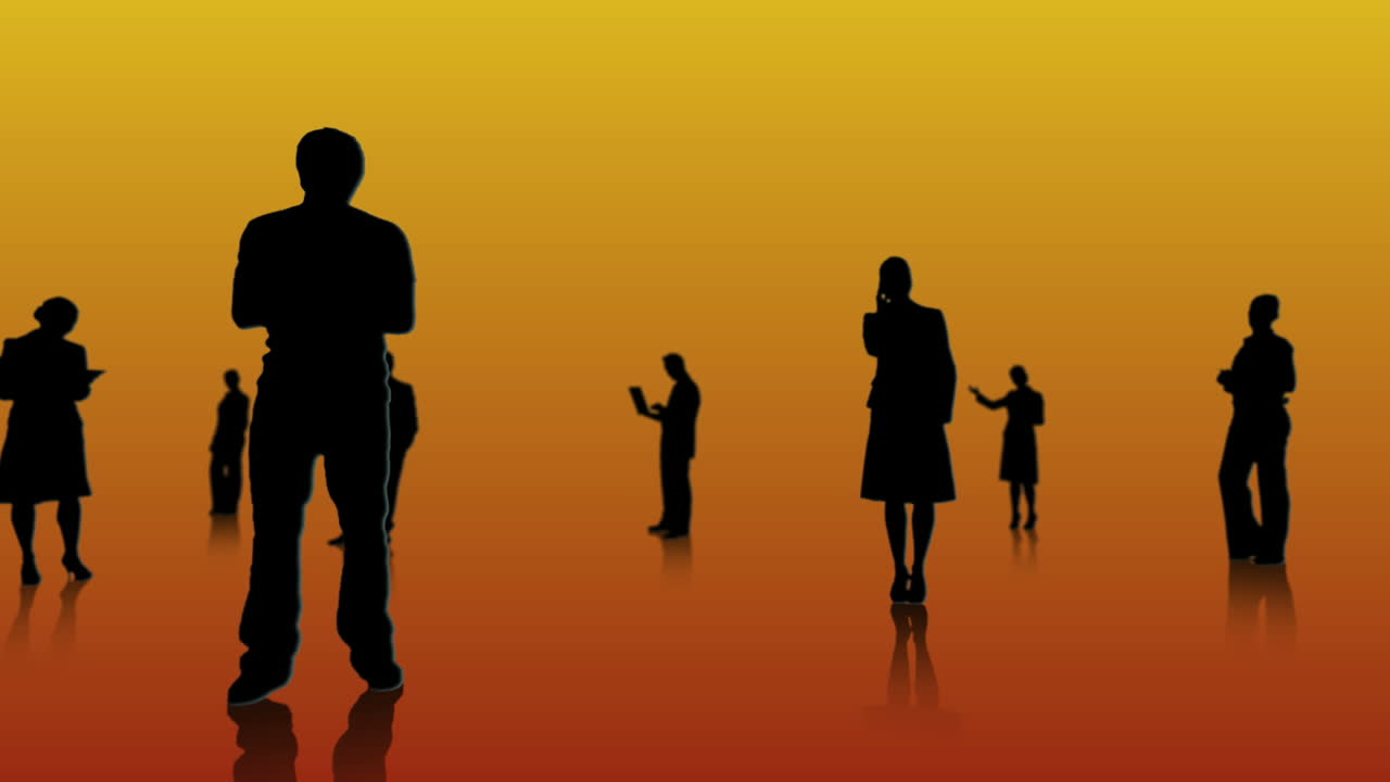 사업가들의 검은 실루