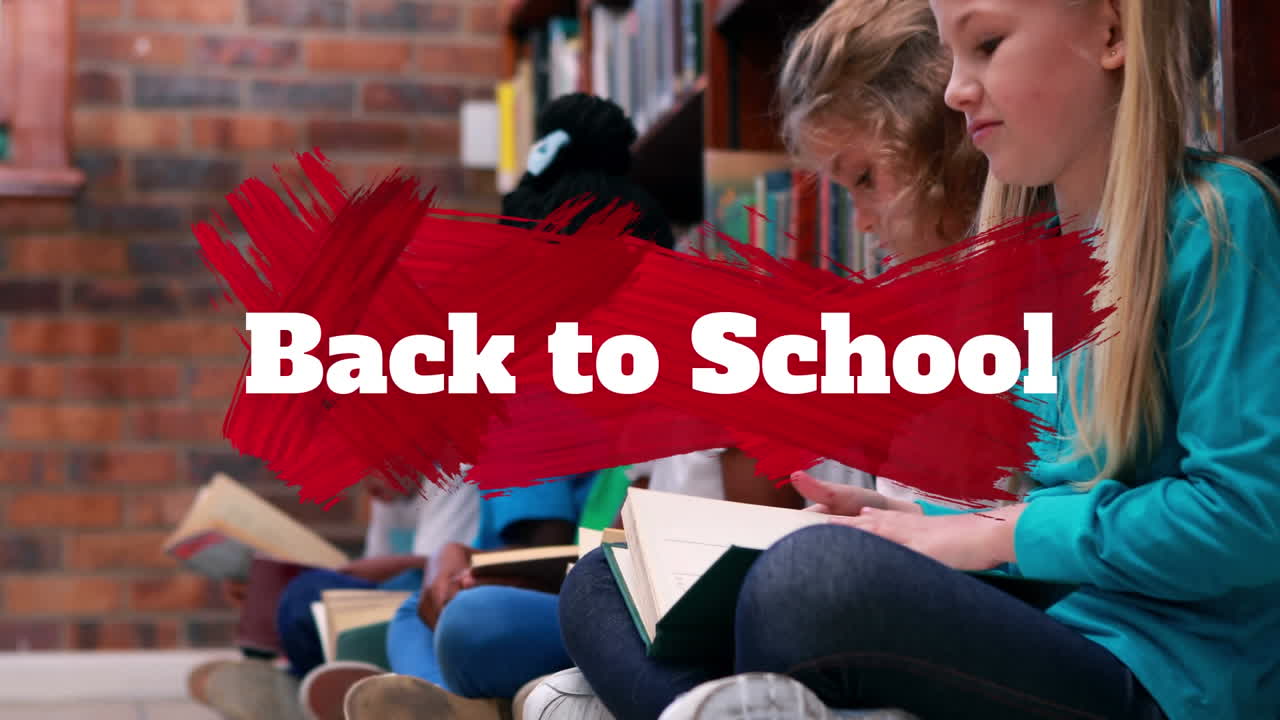 책을 읽는 아이들의 그룹에 대항하는 학교 텍스트로 돌아갑니다.