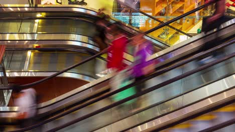 famous dubai mall escalator people traffic 4k time lapse united arab emirates