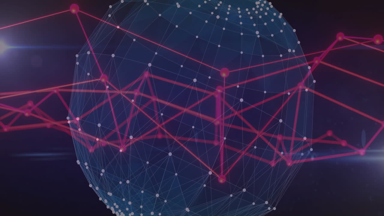 지구와  반점 위의 연결의 애니메이션