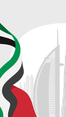 an animation of a flat design united arab emirates national day