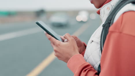 a person using a smartphone on the street