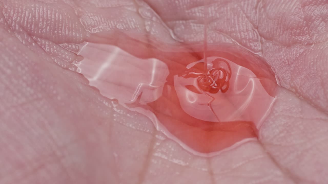 Slow motion, personal hygiene, hand soap, skin cleanliness, close-up