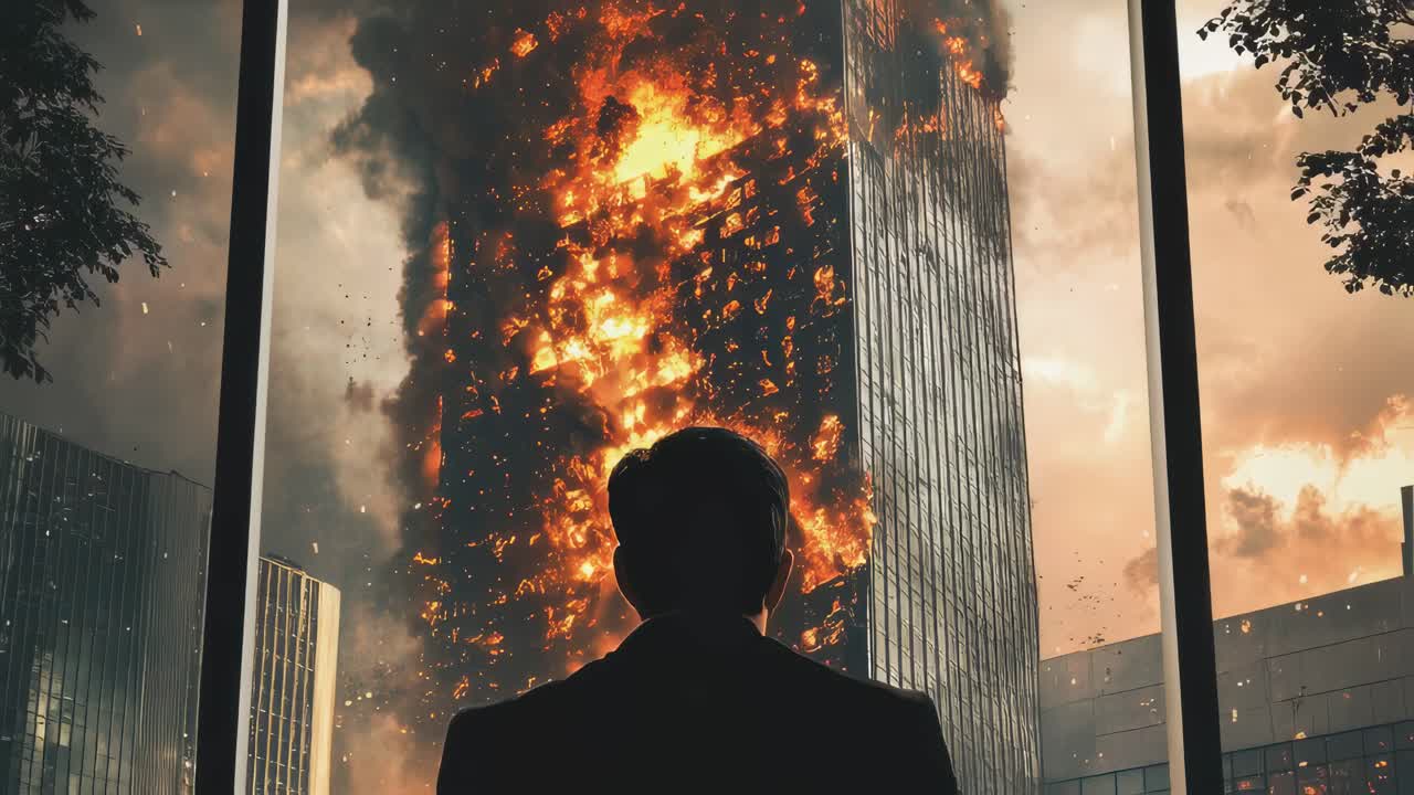 Witnessing a Burning Skyscraper