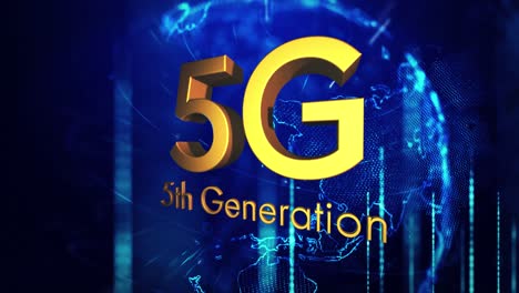 Animation-of-5g-5th-generation-text-over-spinning-globe