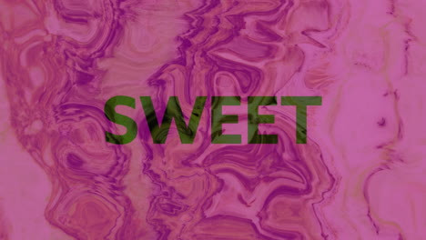 animation of text sweet on colourful background