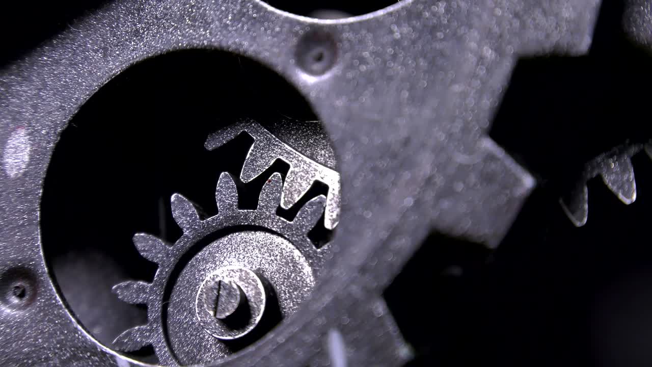 추상적인 그런지 더럽고 녹은 시계 기어 산업 및 비즈니스 개념