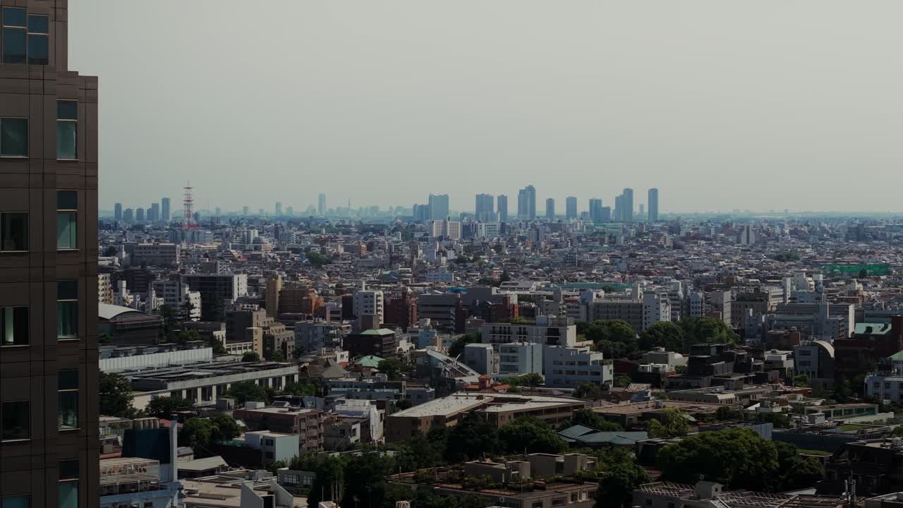 Cityscape of Tokyo with Skyscrapers and Urban Architecture
