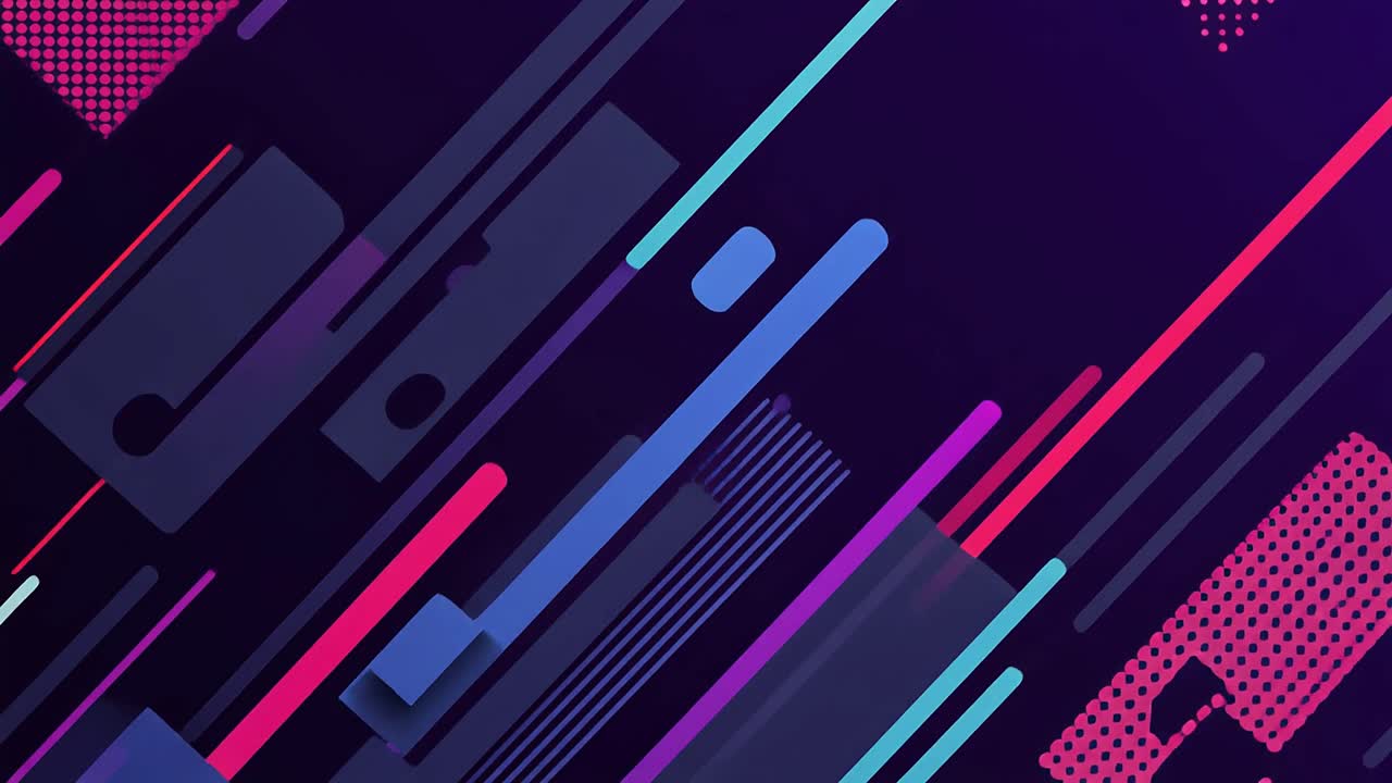 Moderne animeret baggrund med farverige geometriske linjer og former