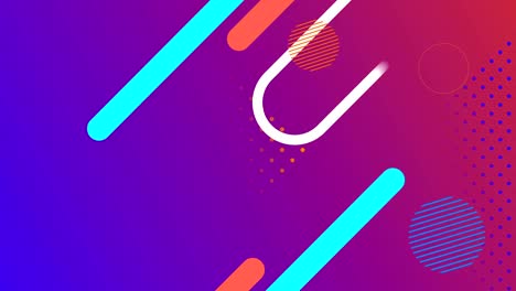 animación de formas abstractas que se mueven contra un fondo púrpura