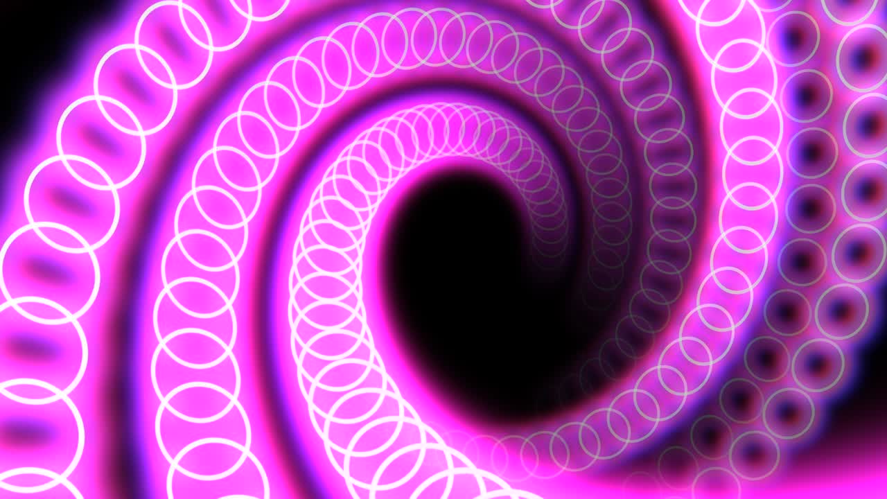Beautiful Purple Neon Spiral Wireframe Animation Background, 4K