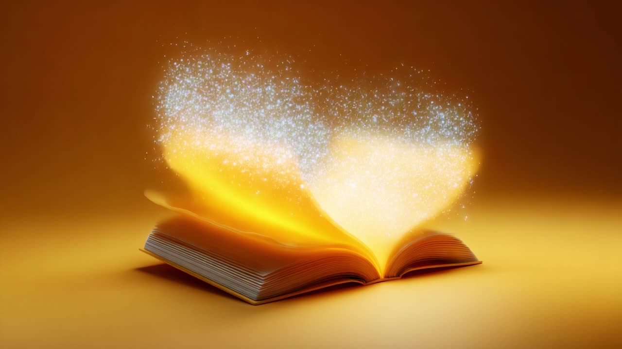 A Captivating Display of Wonder: A Magical Open Book Exuding Sparkling Light and Enchantment, Symbolizing Knowledge, Adventure, and the Power of Imagination in a Subtle Golden Glow