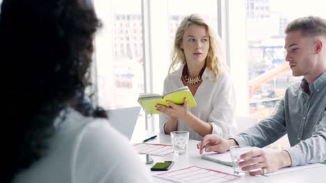 creatives meeting in a modern office