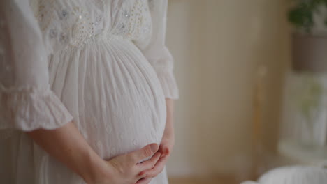 smiling young expectant mother portrait