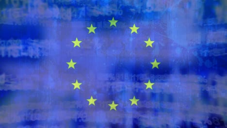 Bandera-De-La-UE-Y-Códigos-Digitales.