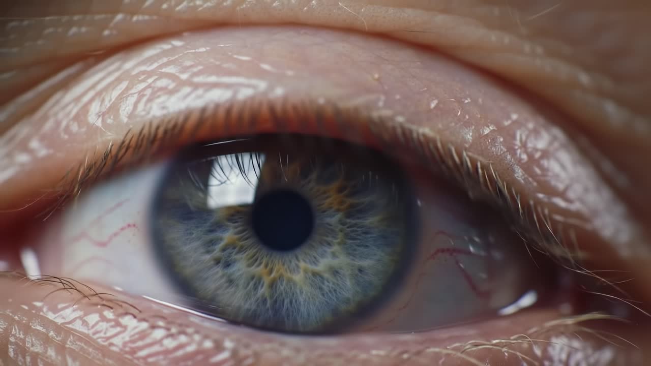 A Close-Up Look at the Fascinating Details of an Eye: Captivating Colors and Patterns Revealed in Stunning Clarity from a Unique Perspective