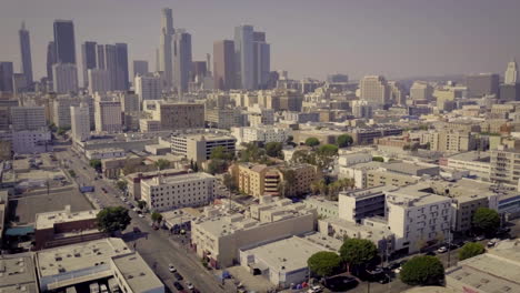 aerial view of downtown los angeles cityscape
