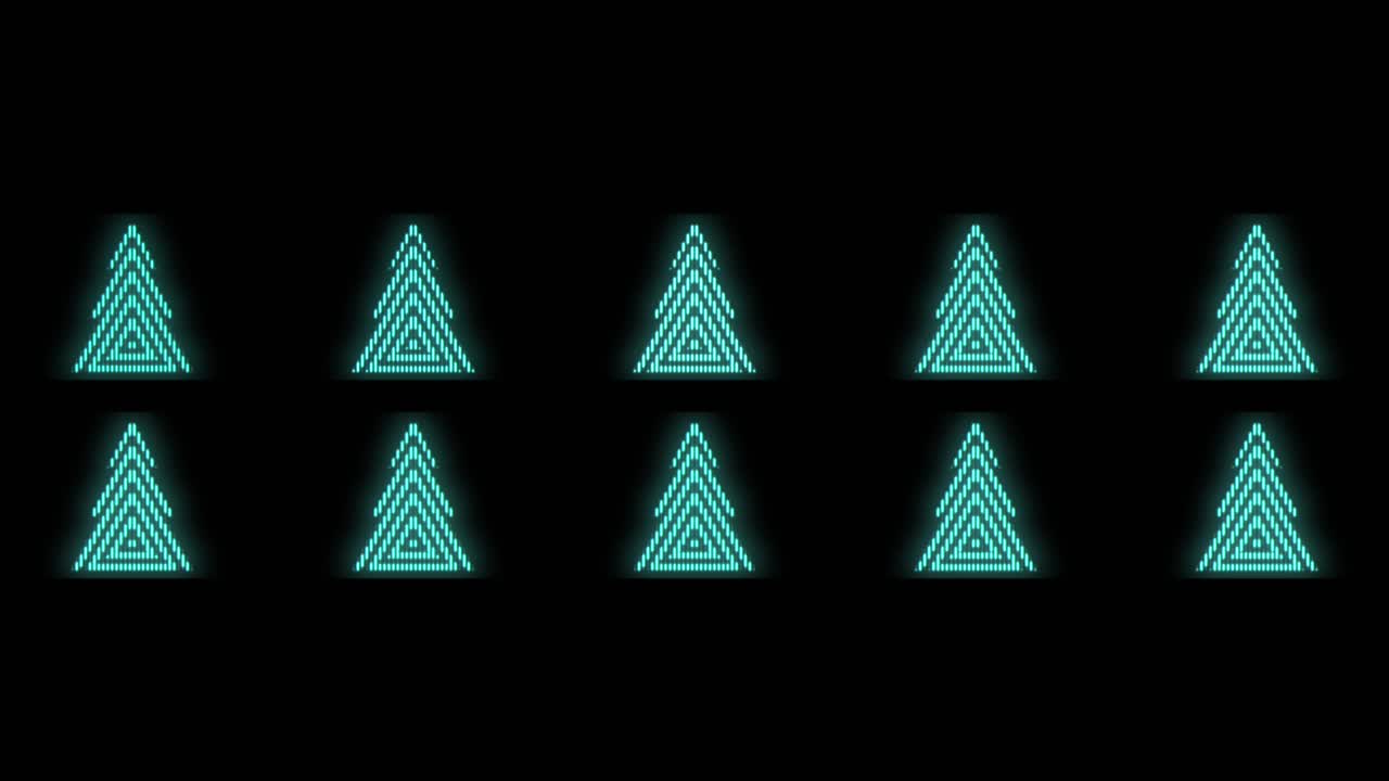 patrón de árboles de navidad verde neón