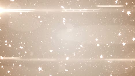 Animation-of-snow-falling-on-beige-background