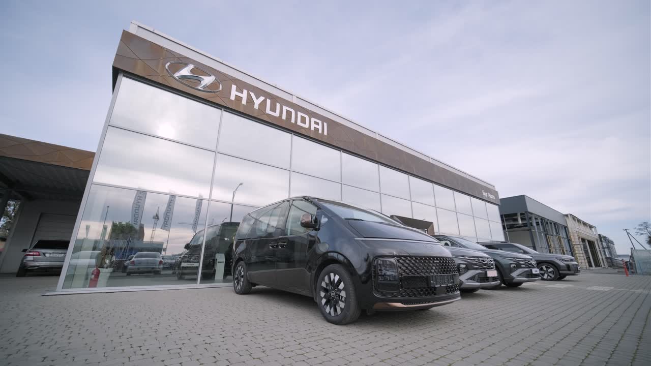 Hyundai Car Dealership with New Cars