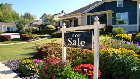 house for sale with flowers