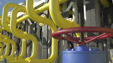 chiller cooling system at the compressor station. heat exchanger in which air and water reduce the temperature for heavy industry, seamless loop