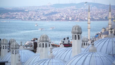 beautiful view of bosphorus in istanbul 4k slow motion turkey